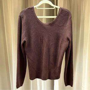 Pink Rose Crossed Back Knitted Sweater